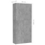 Cement gray engineered wood storage cabinet 80x35.5x180cm by , Lockers and storage cabinets - Ref: Foro24-800004, Price: 269,...