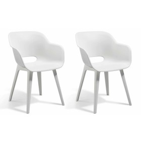 Keter Akola garden chairs 2 units white by , Garden chairs - Ref: Foro24-422806, Price: 145,97 €, Discount: %