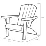 Keter Adirondack Chair Troy graphite color by , Garden chairs - Ref: Foro24-428406, Price: 151,98 €, Discount: %