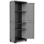 Keter Stilo storage cabinet with shelves gray and black 173 cm by , Lockers and storage cabinets - Ref: Foro24-434768, Price:...