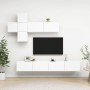 White engineered wood 7-piece TV living room furniture set by , TV Furniture - Ref: Foro24-3078709, Price: 261,67 €, Discount: %