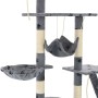 Cat scratching post with sisal post 230-250 cm gray footprints by vidaXL, Cat furniture - Ref: Foro24-170618, Price: 165,87 €...