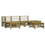 Garden furniture set 6 pieces impregnated pine wood by , Garden sets - Ref: Foro24-3186332, Price: 323,95 €, Discount: %