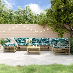 Garden furniture set 8 pieces impregnated pine wood by , Garden sets - Ref: Foro24-3186584, Price: 464,53 €, Discount: %