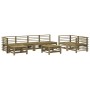 Garden furniture set 8 pieces impregnated pine wood by , Garden sets - Ref: Foro24-3186584, Price: 464,53 €, Discount: %