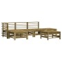 Garden furniture set 6 pieces impregnated pine wood by , Garden sets - Ref: Foro24-3186339, Price: 335,99 €, Discount: %