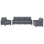 Dreiteilige Sofagarnitur aus dunkelgrauem Samt mit Kissen von , Sofas - Ref: Foro24-3201477, Preis: 677,99 €, Rabatt: %