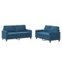 2-piece blue velvet sofa set with cushions by , Sofas - Ref: Foro24-3201505, Price: 473,57 €, Discount: %