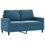 2-piece blue velvet sofa set with cushions by , Sofas - Ref: Foro24-3201505, Price: 473,57 €, Discount: %