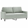 Sofagarnitur mit Kissen, 2-teilig, hellgrauer Samt von , Sofas - Ref: Foro24-3201496, Preis: 411,00 €, Rabatt: %