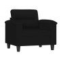 Sofagarnitur mit Kissen, 3-teilig, schwarzer Mikrofaserstoff von , Sofas - Ref: Foro24-3202305, Preis: 755,98 €, Rabatt: %