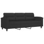 Sofagarnitur mit Kissen, 3-teilig, schwarzer Mikrofaserstoff von , Sofas - Ref: Foro24-3202305, Preis: 755,98 €, Rabatt: %