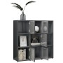 Glossy gray plywood shelving 90x30x90 cm by , Bookcases and shelves - Ref: Foro24-802938, Price: 125,59 €, Discount: %