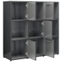 Glossy gray plywood shelving 90x30x90 cm by , Bookcases and shelves - Ref: Foro24-802938, Price: 125,59 €, Discount: %