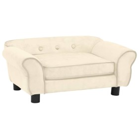 Cream plush dog sofa 72x45x30 cm by , Beds for dogs - Ref: Foro24-171042, Price: 91,31 €, Discount: %