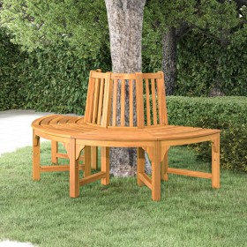 Banco de árbol semicircular madera maciza eucalipto Ø160 cm de , Bancos de jardín - Ref: Foro24-319423, Precio: 219,99 €, Des...