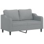 2 seater sofa in light gray fabric 140 cm by , Sofas - Ref: Foro24-359359, Price: 216,99 €, Discount: %