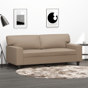 2-Sitzer-Sofa aus cappuccinofarbenem Kunstleder, 140 cm von , Sofas - Ref: Foro24-359421, Preis: 273,35 €, Rabatt: %