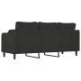 Sofá de 3 plazas de tela negro 180 cm de , Sofás - Ref: Foro24-359371, Precio: 301,37 €, Descuento: %