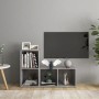 Living room furniture 2 pieces engineered wood gray concrete by , TV Furniture - Ref: Foro24-3079947, Price: 74,64 €, Discoun...