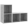 Living room furniture 2 pieces engineered wood gray concrete by , TV Furniture - Ref: Foro24-3079947, Price: 74,64 €, Discoun...