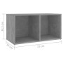 Living room furniture 2 pieces engineered wood gray concrete by , TV Furniture - Ref: Foro24-3079947, Price: 74,64 €, Discoun...