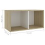 Muebles de salón 5 pzas madera ingeniería blanco y roble Sonoma de , Muebles TV - Ref: Foro24-3080047, Precio: 175,44 €, Desc...