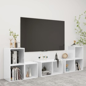 Wohnzimmermöbel 6-teilig aus weißem Holzwerkstoff von , TV-Möbel - Ref: Foro24-3080051, Preis: 120,99 €, Rabatt: %