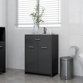 Armario de baño madera contrachapada gris 60x33x80 cm de , Muebles de baño - Ref: Foro24-805026, Precio: 89,60 €, Descuento: %