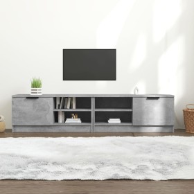 Mueble de TV 2 pzas madera contrachapada hormigón 80x35x36,5 cm de , Muebles TV - Ref: Foro24-811475, Precio: 95,99 €, Descue...