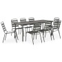 Garden dining set 9 pieces dark gray steel by , Garden sets - Ref: Foro24-46633, Price: 610,46 €, Discount: %