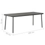 Juego de comedor para jardín 9 piezas acero gris oscuro de , Conjuntos de jardín - Ref: Foro24-46633, Precio: 578,99 €, Descu...