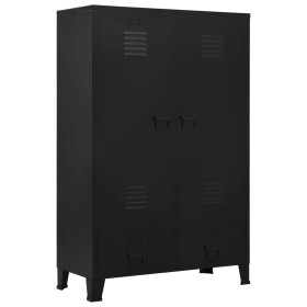 Industrial black steel cabinet 90x40x140 cm by , Wardrobes - Ref: Foro24-145357, Price: 387,14 €, Discount: %