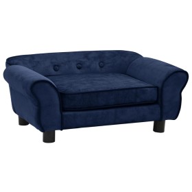 Blue plush dog sofa 72x45x30 cm by , Beds for dogs - Ref: Foro24-171040, Price: 94,99 €, Discount: %