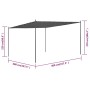 Pavillon mit Schrägdach Anthrazit 180 g/㎡ 400x400x270 cm von , Zelte und Pavillons - Ref: Foro24-315773, Preis: 242,02 €, Rab...