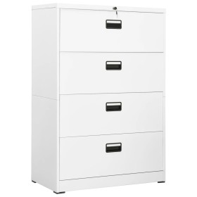 Aktenschrank aus weißem Stahl, 90 x 46 x 134 cm von , Aktenschränke - Ref: Foro24-336294, Preis: 438,99 €, Rabatt: %