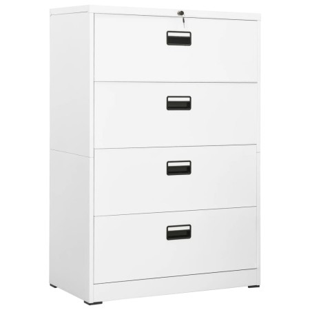 Armario archivador de acero blanco 90x46x134 cm de , Armarios archivadores - Ref: Foro24-336294, Precio: 438,99 €, Descuento: %