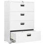 Armario archivador de acero blanco 90x46x134 cm de , Armarios archivadores - Ref: Foro24-336294, Precio: 438,99 €, Descuento: %