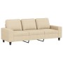 3-piece sofa set in cream fabric by , Sofas - Ref: Foro24-3201868, Price: 754,34 €, Discount: %