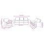 3-teilige Sofagarnitur aus cremefarbenem Stoff von , Sofas - Ref: Foro24-3201868, Preis: 754,34 €, Rabatt: %