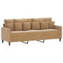 Brown velvet 4-piece sofa set with cushions by , Sofas - Ref: Foro24-3201697, Price: 718,87 €, Discount: %