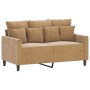 Brown velvet 4-piece sofa set with cushions by , Sofas - Ref: Foro24-3201697, Price: 718,87 €, Discount: %