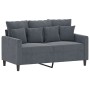 Dreiteilige Sofagarnitur aus dunkelgrauem Samt mit Kissen von , Sofas - Ref: Foro24-3201731, Preis: 617,48 €, Rabatt: %