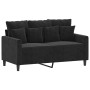 2-teilige Sofagarnitur aus schwarzem Samt mit Kissen von , Sofas - Ref: Foro24-3201725, Preis: 518,27 €, Rabatt: %