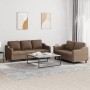 Sofa set with cushions 2 pieces brown fabric by , Sofas - Ref: Foro24-3201837, Price: 568,06 €, Discount: %