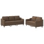 Sofa set with cushions 2 pieces brown fabric by , Sofas - Ref: Foro24-3201837, Price: 568,06 €, Discount: %