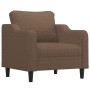 Sofa set with cushions 3 pieces brown fabric by , Sofas - Ref: Foro24-3201773, Price: 700,99 €, Discount: %