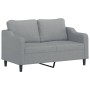 Sofagarnitur mit Kissen 2-teilig aus hellgrauem Stoff von , Sofas - Ref: Foro24-3201802, Preis: 457,39 €, Rabatt: %