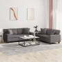 Gray synthetic leather 2-piece sofa set with cushions by , Sofas - Ref: Foro24-3201926, Price: 525,49 €, Discount: %