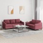 Sofa set with cushions 2 pieces red fabric by , Sofas - Ref: Foro24-3201840, Price: 540,97 €, Discount: %